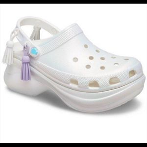Iridescent Classic Bae Festival Crocs + Tassels
